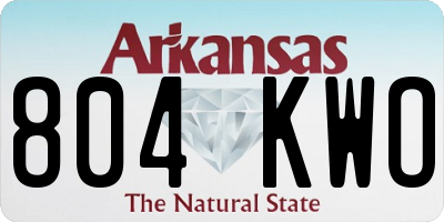 AR license plate 804KWO