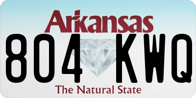AR license plate 804KWQ