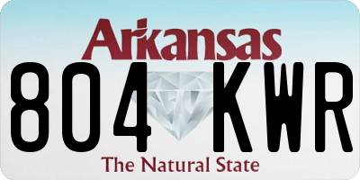 AR license plate 804KWR