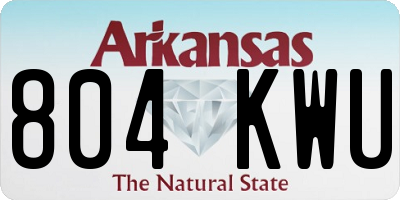 AR license plate 804KWU