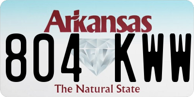 AR license plate 804KWW