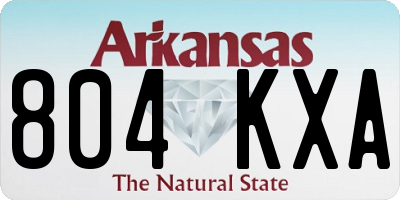 AR license plate 804KXA