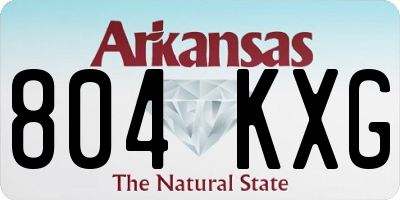 AR license plate 804KXG