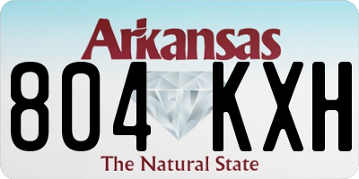 AR license plate 804KXH