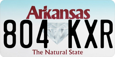 AR license plate 804KXR