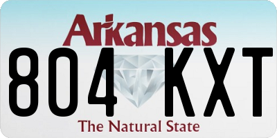 AR license plate 804KXT
