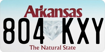 AR license plate 804KXY