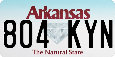 AR license plate 804KYN