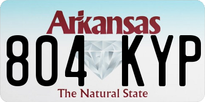 AR license plate 804KYP