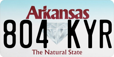 AR license plate 804KYR