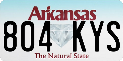 AR license plate 804KYS