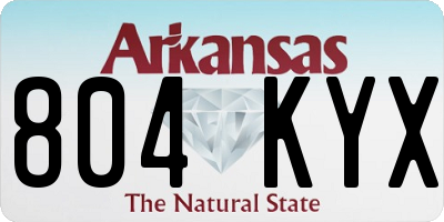 AR license plate 804KYX