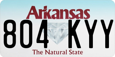 AR license plate 804KYY