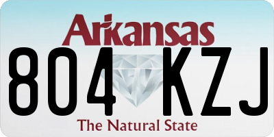 AR license plate 804KZJ
