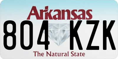 AR license plate 804KZK