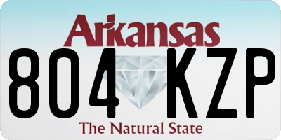 AR license plate 804KZP