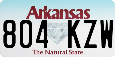AR license plate 804KZW