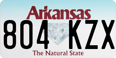 AR license plate 804KZX