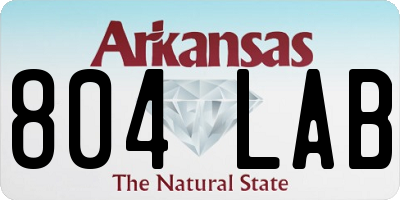 AR license plate 804LAB