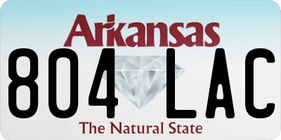 AR license plate 804LAC