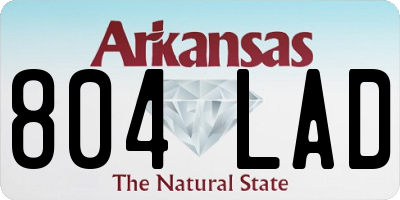 AR license plate 804LAD