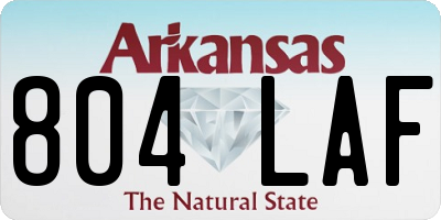 AR license plate 804LAF