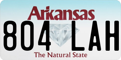 AR license plate 804LAH