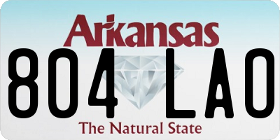 AR license plate 804LAO