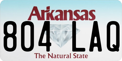 AR license plate 804LAQ