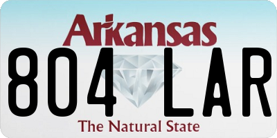 AR license plate 804LAR