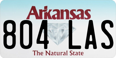 AR license plate 804LAS