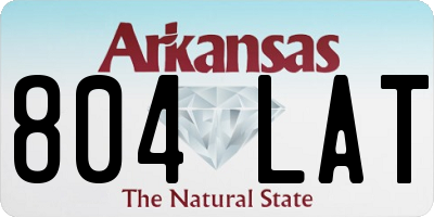 AR license plate 804LAT