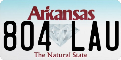 AR license plate 804LAU