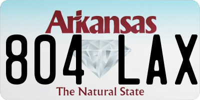 AR license plate 804LAX