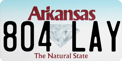 AR license plate 804LAY