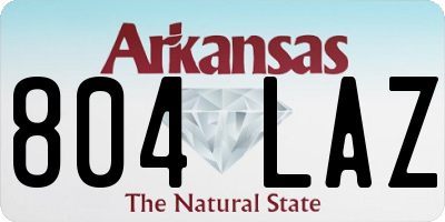 AR license plate 804LAZ