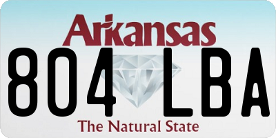 AR license plate 804LBA