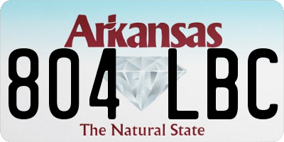 AR license plate 804LBC