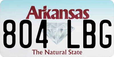 AR license plate 804LBG
