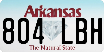 AR license plate 804LBH