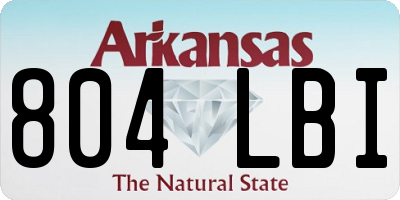 AR license plate 804LBI