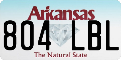 AR license plate 804LBL