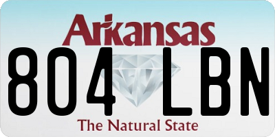 AR license plate 804LBN