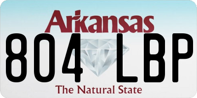 AR license plate 804LBP