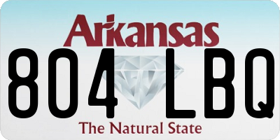 AR license plate 804LBQ