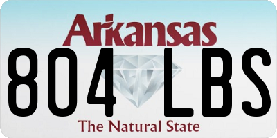 AR license plate 804LBS