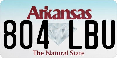 AR license plate 804LBU