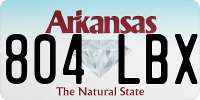 AR license plate 804LBX