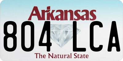 AR license plate 804LCA