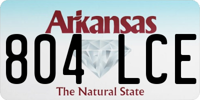 AR license plate 804LCE